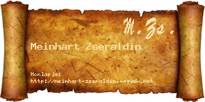 Meinhart Zseraldin névjegykártya